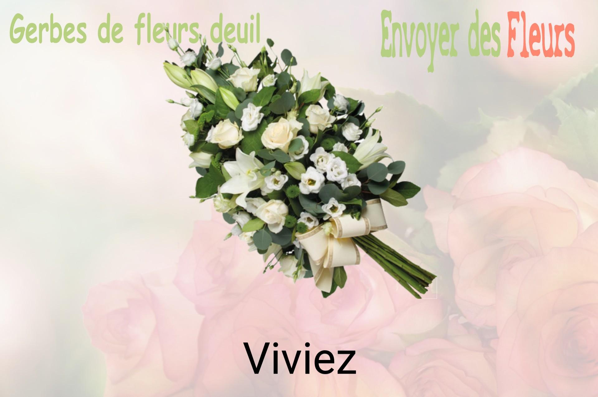 Gerbe de fleurs de deuil livrée à Viviez